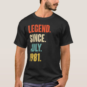 Legende seit Juli 1981 41 Jahre Altes Geschenk 41. T-Shirt