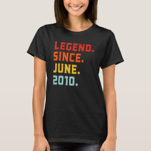 Legende Seit Juni 2010 12. Geburtstag Vintag 12 Ye T-Shirt