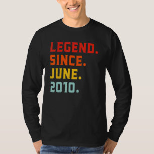 Legende Seit Juni 2010 12. Geburtstag Vintag 12 Ye T-Shirt