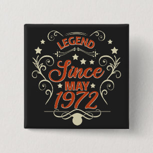 Legende Seit Mai 1972. 50. Redewendungen Button