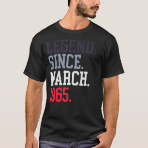 Legende seit März 1965 für Männer Frauen März 1965 T-Shirt