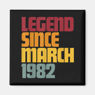 Legende seit März 1982 44. Geburtstag - Vintage Magnet