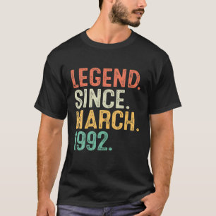 Legende seit März 1992 30. Geburtstag 30 Jahre alt T-Shirt