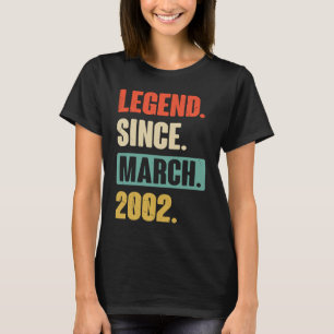 Legende seit März 2002 Geburtstag 21. Dekoration T-Shirt