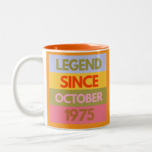 Legende seit OKTOBER 1975 50. Geburtstag 50 Jahr Zweifarbige Tasse