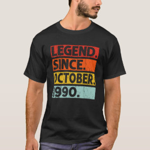 Legende Seit Oktober 1990 Vintag Oktober 1990 Bir T-Shirt