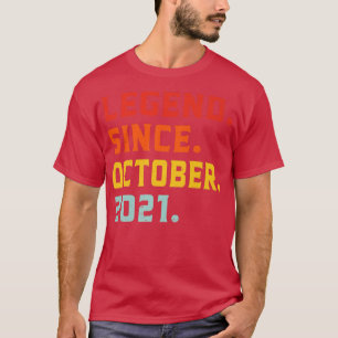 Legende Seit Oktober 2021 1. Geburtstag Vintag 1 J T-Shirt