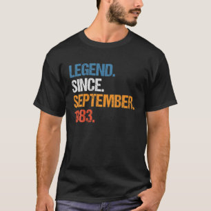 Legende Seit September 1983 Vintager Geburtstag T-Shirt