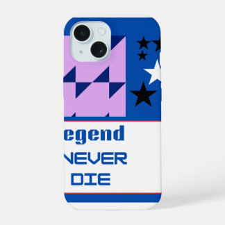 Legende Stirbt Niemals Fett Gedruckte Typografie M iPhone 15 Hülle