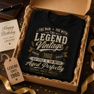 Legende Vintage 1960 Gealtert Perfekt 66. Geburtst T-Shirt