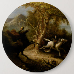Legende vom kopflosen Reiter Halloween Geist Button