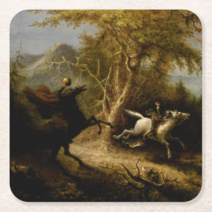 Legende vom kopflosen Reiter Halloween Geist Rechteckiger Pappuntersetzer