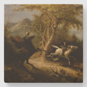 Legende vom kopflosen Reiter Halloween Geist Steinuntersetzer