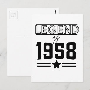 Legende von 1957 auf Vintage-Postkarte Postkarte