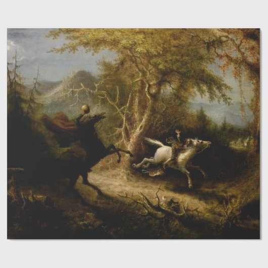 Legende von Headless Horseman Halloween Ghost Geschenkpapier (Flach)