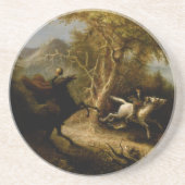 Legende von Headless Horseman Halloween Ghost Getränkeuntersetzer (Vorne)