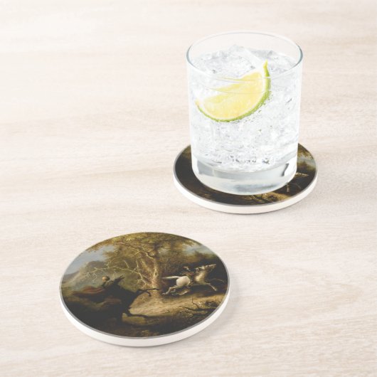 Legende von Headless Horseman Halloween Ghost Getränkeuntersetzer (Seite)