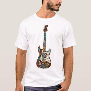 Legenden der Rockgitarre T-Shirt, Vintage Rockmusi T-Shirt