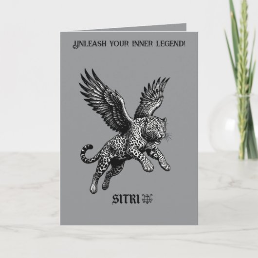 Legenden-Lopard Sitri steigt auf Karte (Vorderseite)