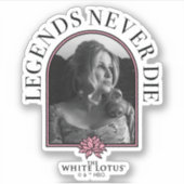 Legenden nie Die - der weiße Lotus Aufkleber (Vorderseite)
