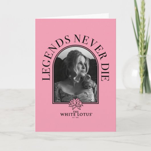 Legenden nie Die - der weiße Lotus Karte (Vorderseite)