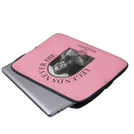 Legenden nie Die - der weiße Lotus Laptopschutzhülle (Vorne Knopf)