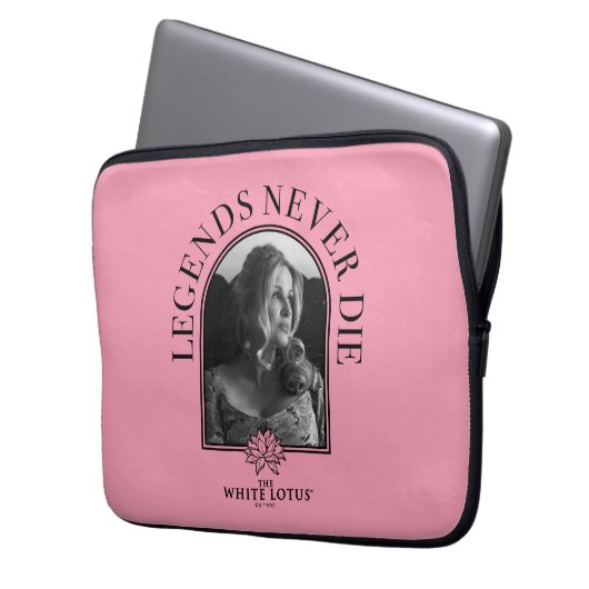Legenden nie Die - der weiße Lotus Laptopschutzhülle (Vorderseite Links)