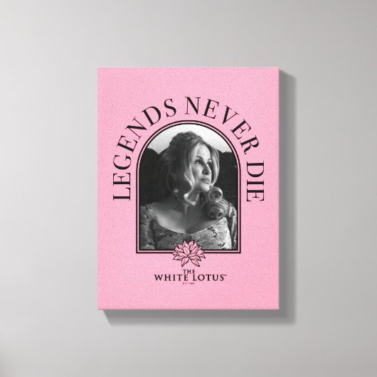 Legenden nie Die - der weiße Lotus Leinwanddruck (Vorderseite)