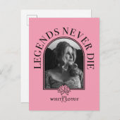 Legenden nie Die - der weiße Lotus Postkarte (Vorne/Hinten)