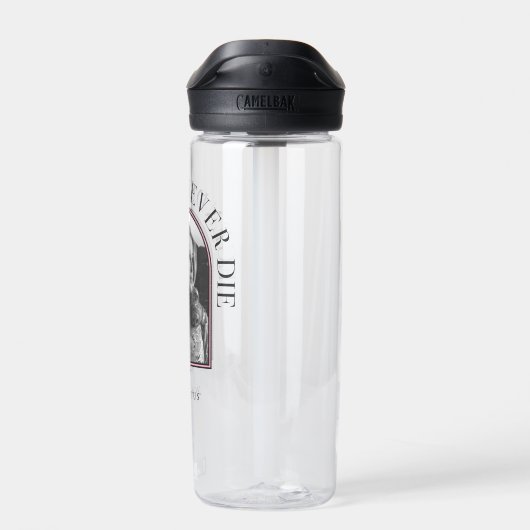 Legenden nie Die - der weiße Lotus Trinkflasche (Rückseite)