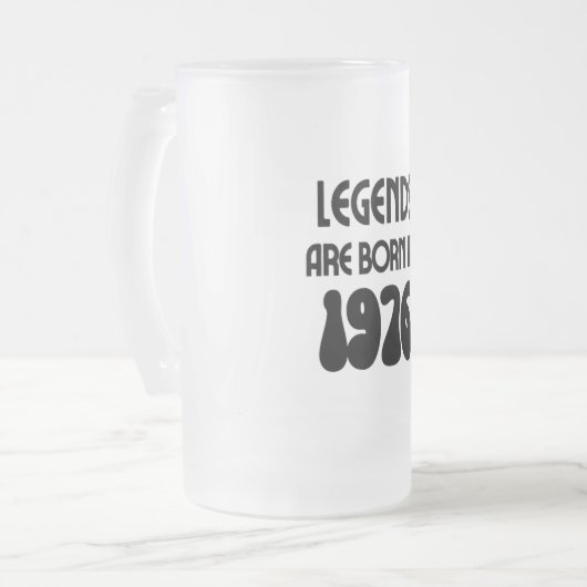 Legenden sind 1976 in Mattierter Tasse Geboren (Vorderseite Links)