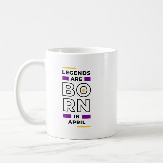 Legenden sind im April geboren Kaffeetasse (Links)