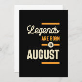 Legenden sind im August Geboren - August Geburtsta Einladung (Vorne/Hinten)