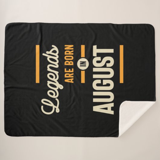 Legenden sind im August Geboren - August Geburtsta Sherpadecke (Vorderseite (Horizontal))