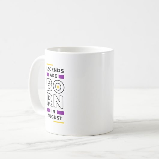 Legenden sind im August geboren Kaffeetasse (Vorderseite Links)