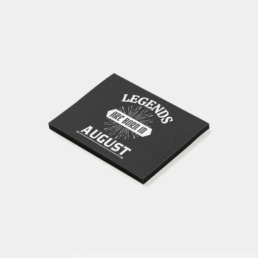 Legenden sind im August geboren Post-it Klebezettel (angewinkelt)