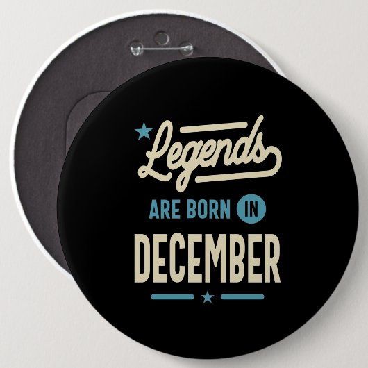Legenden sind im Dezember - Dezember Geburtstag Ge Button (Vorne & Hinten)