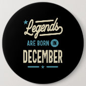 Legenden sind im Dezember - Dezember Geburtstag Ge Button (Vorderseite)
