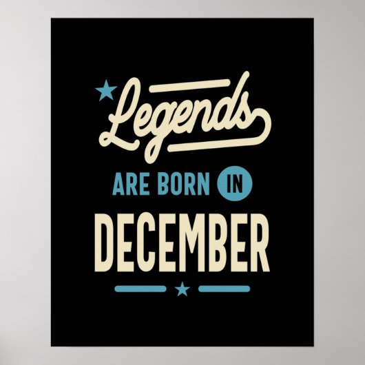 Legenden sind im Dezember - Dezember Geburtstag Ge Poster (Vorne)