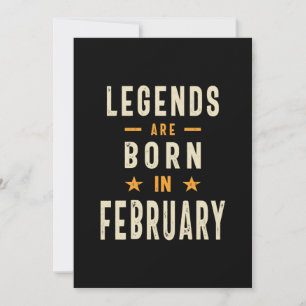 Legenden sind im Februar - Februar Geburtstag Gebo Dankeskarte
