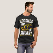 Legenden sind im Januar geboren T-Shirt (Vorne ganz)