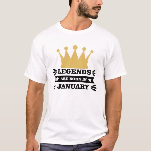 Legenden sind im Januar geboren T-Shirt (Vorderseite)