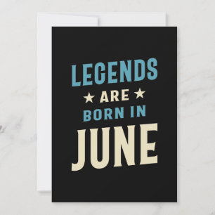 Legenden sind im Juni - Juni - Geburtstag Geboren Dankeskarte