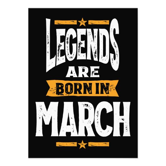 Legenden sind im März Geboren Fotodruck (Vorne)