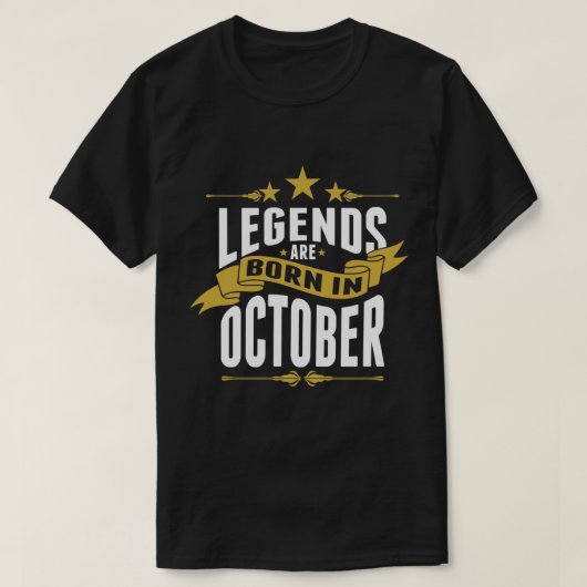Legenden sind im Oktober geboren T-Shirt (Design vorne)