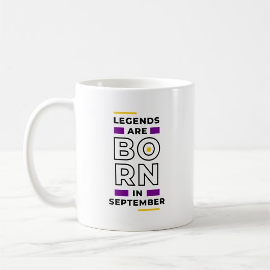 Legenden sind im September geboren Kaffeetasse (Links)