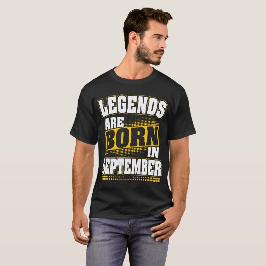 Legenden sind im September geboren T-Shirt (Vorne ganz)