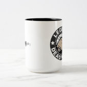 Legenden-tote Mole-Tasse Zweifarbige Tasse (Mittel)