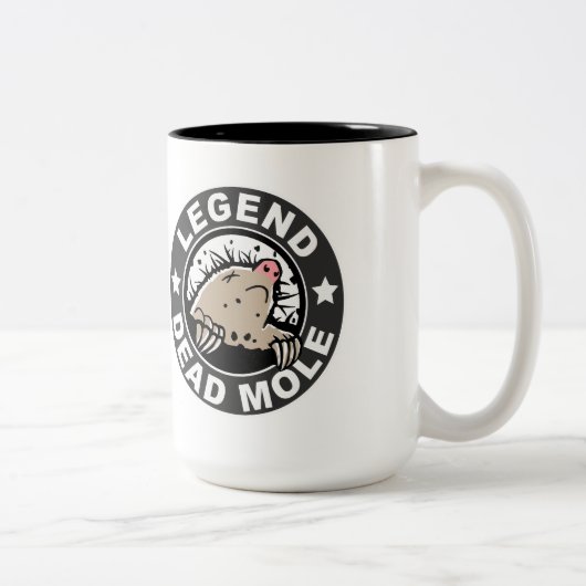 Legenden-tote Mole-Tasse Zweifarbige Tasse (Rechts)