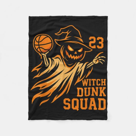 Legenden tragen 23 Halloween Hexe Dunk Squad Baske Fleecedecke (Vorderseite)